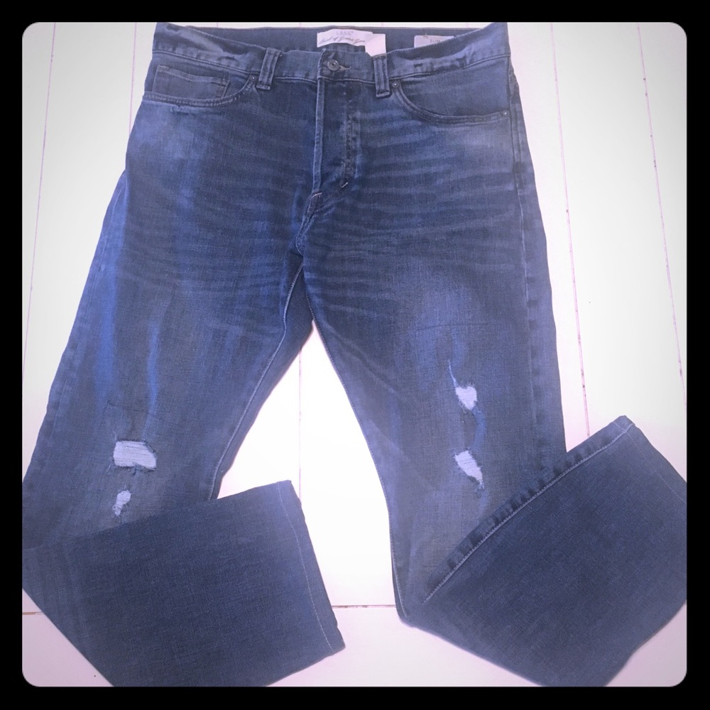 Men’s H&M Destroyed Denim Jeans Slim Fit